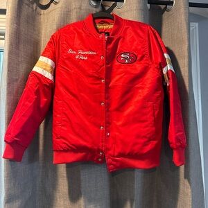 SF 49ers NFL Team Apparel Quilted Lining Jacket Youth 14/16
